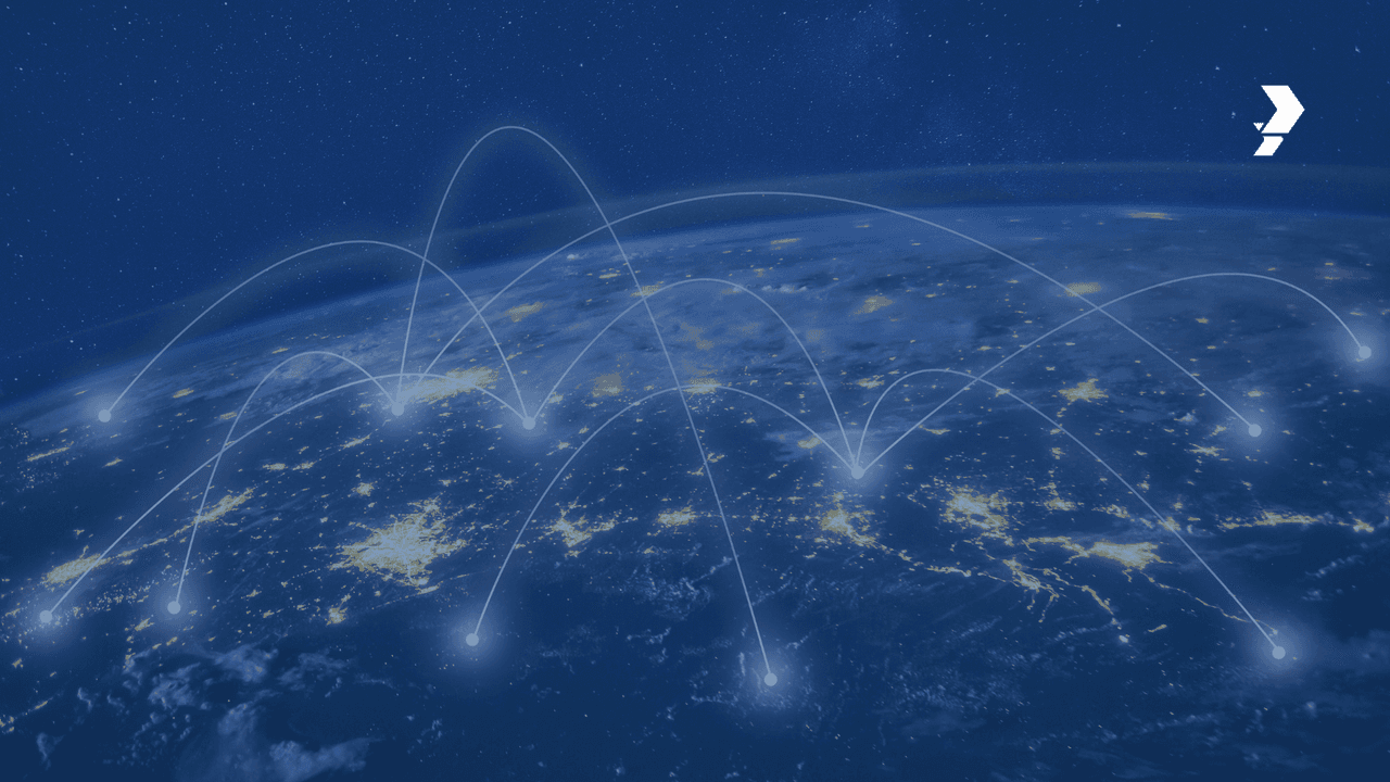 Global air freight route network